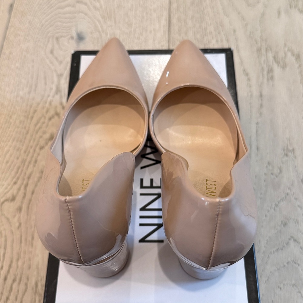 Nine West Anisa 9X Block Heel Pump in Size 8 Color Natural - Picture 11 of 14